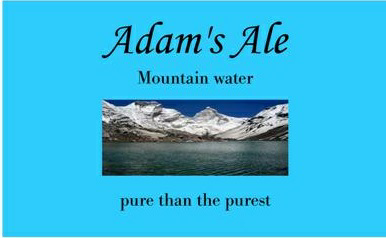 Adam's Ale With Device Of Mountain Refllecting Mountain Water With Punchline Pure Than The Purest Device mark 3010365 Trademark
