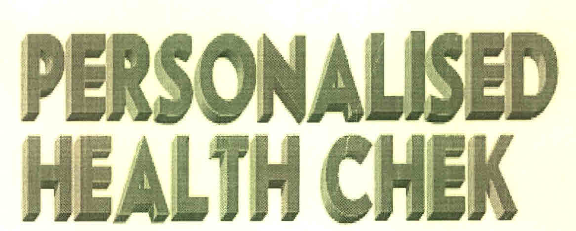 Personalised Health Check Device mark 3045406 Trademark