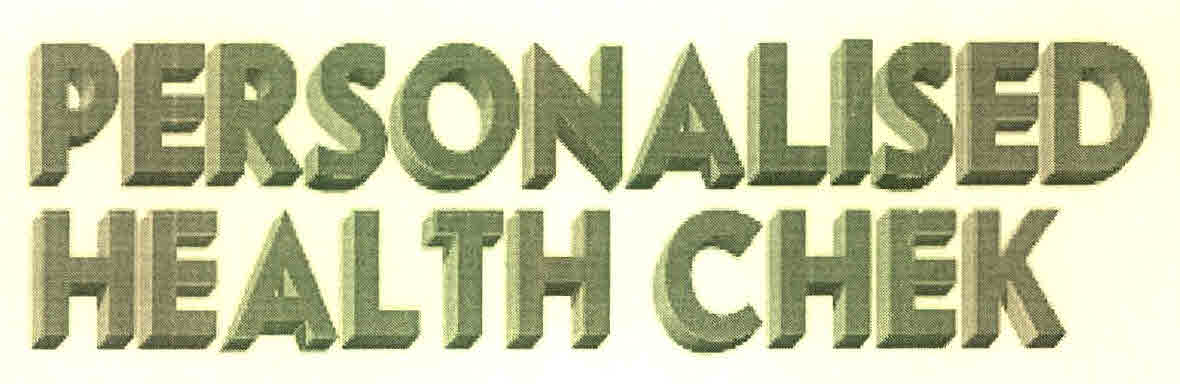 Personalised Health Chek Device mark 3045407 Trademark