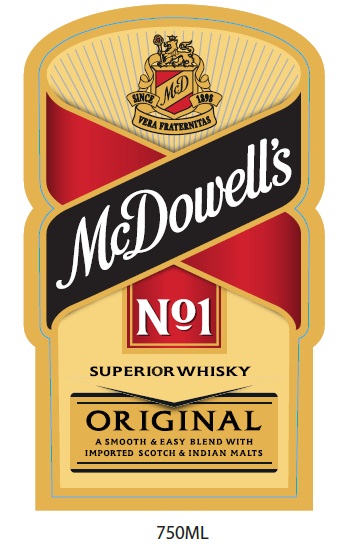 Mcdowell's No.1 Superior Whisky Device mark 3009738 Trademark