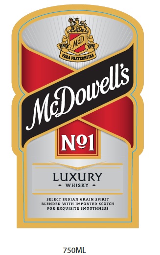 Mcdowell's No.1 Luxury Whisky Device mark 3009745 Trademark