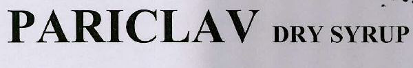 Pariclav Dry Syrup Device mark 3018803 Trademark