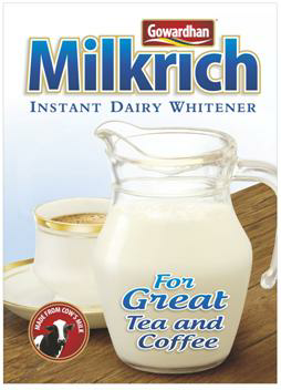 Gowardhan Milkrich Instant Dairy Whitener (packaging) Device mark 3019087 Trademark