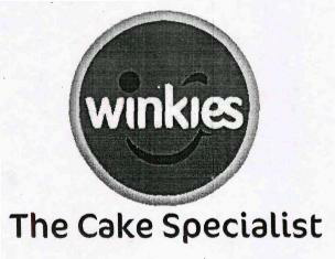 Winkies The Cake Specialist, Device Of Face Of Human Caricature Device mark 3051307 Trademark