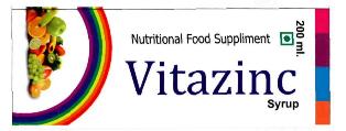 Vitazinc Syrup Device mark 3019271 Trademark