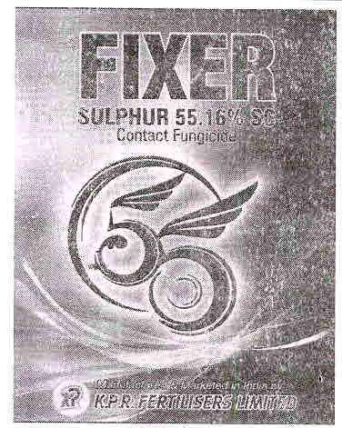 Fixer Sulphur 55.16% Sc Contact Fungicide 55 Device mark 3017666 Trademark