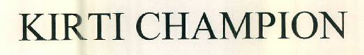 Kirti Champion Device mark 3023760 Trademark