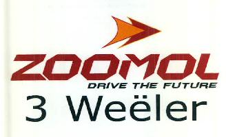 Zoomol Drive The Future 3 Weeler Device mark 3025622 Trademark