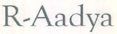 R-aadya Device mark 3041420 Trademark