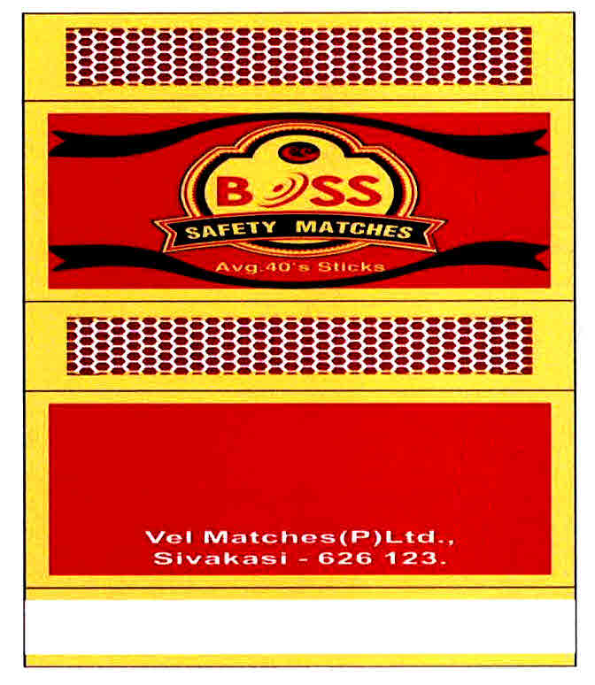Boss Safety Matches Device mark 3068730 Trademark