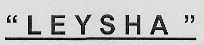 "leysha" Device mark 3048104 Trademark
