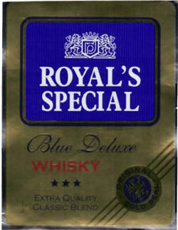 Royal's Special With Device Of Shield And Word Blue Delax Whisky Device mark 3050216 Trademark
