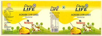 Reliance Dairy Life Agmark Cow Ghee Device mark 3054858 Trademark