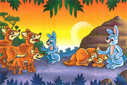 Device Of Animals, Sun And Leaves Device mark 3083755 Trademark