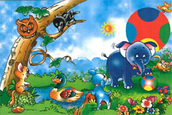 Device Of Animals And Flowers Device mark 3083761 Trademark