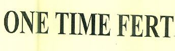One Time Fert Device mark 3062536 Trademark