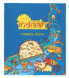 Bisk Farm Indiaah Masala Chira (label) Device mark 3074563 Trademark