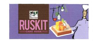Bisk Farm Ruskit Cake Rusk (label) Device mark 3074576 Trademark