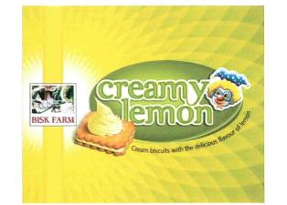 Bisk Farm Creamy Lemon (label) Device mark 3074585 Trademark