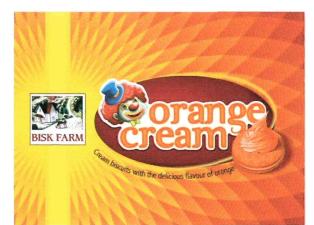 Bisk Farm Orange Cream (label) Device mark 3074588 Trademark