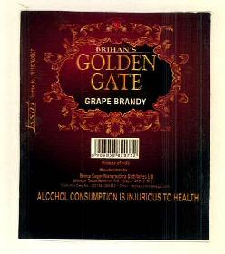 Brihan's Golden Gate Grape Brandy Device mark 3081870 Trademark