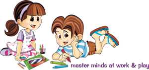 Cartoon Device- Master Minds At Work & Play (label) Device mark 3048574 Trademark
