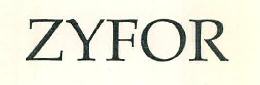 Zyfor Device mark 3078678 Trademark