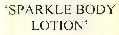 'sparkle Body Lotion' Device mark 3096356 Trademark