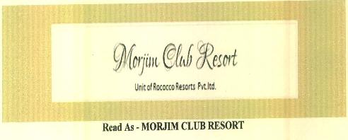 Morjim Club Resort Device mark 3096370 Trademark