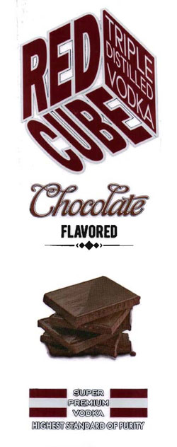 Red Cube With Device Of Chocolate Device mark 3101992 Trademark