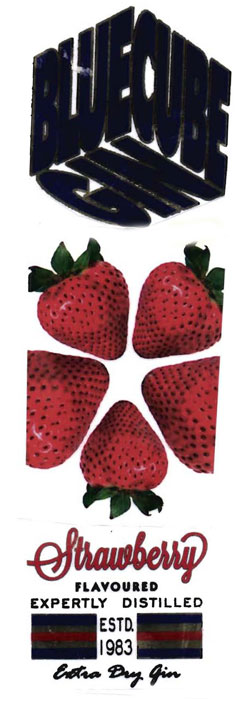 Blue Cube With Device Of Strawberry Device mark 3101993 Trademark