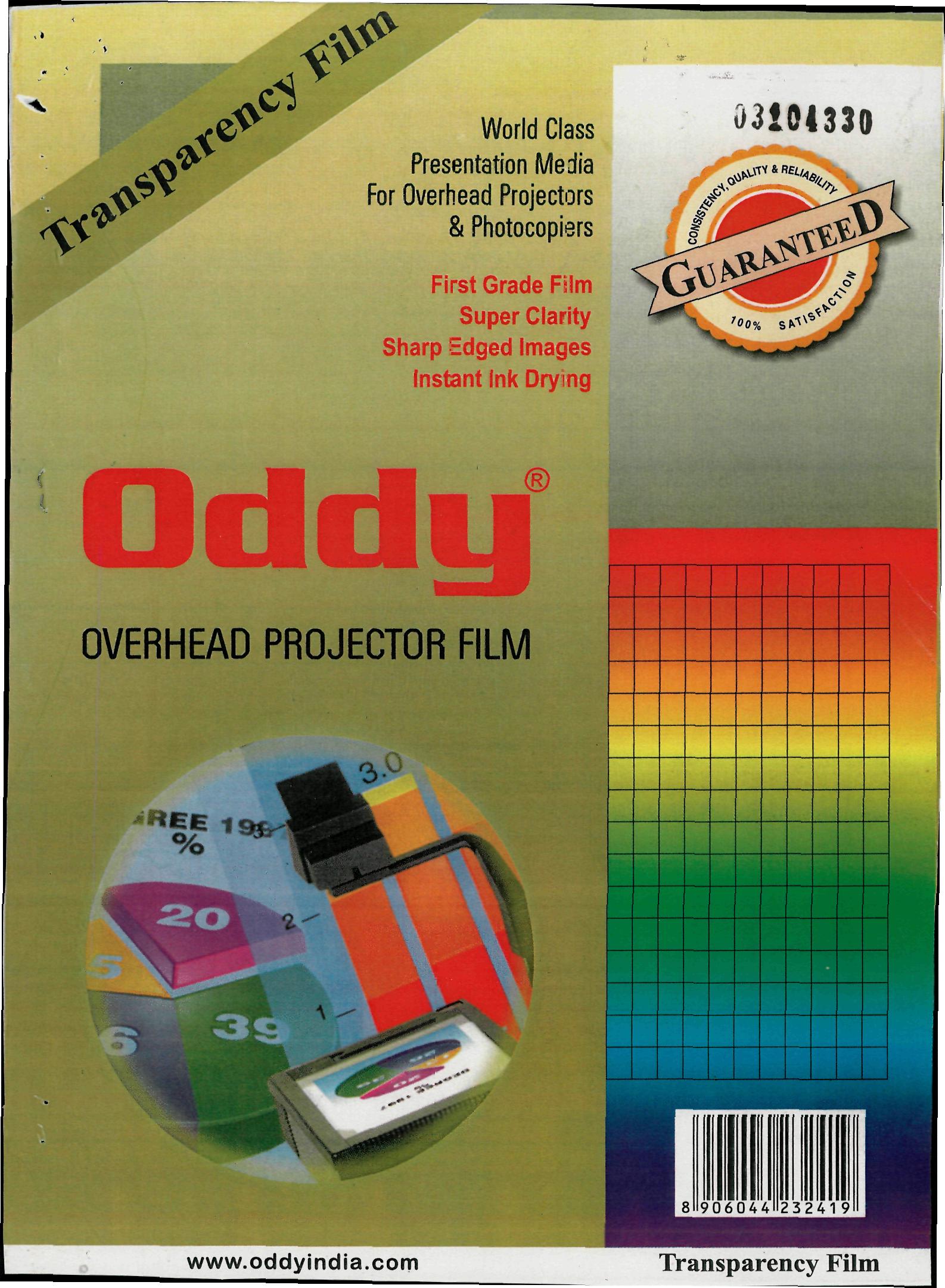 Oddy Overhead Projector Film Device mark 3104330 Trademark