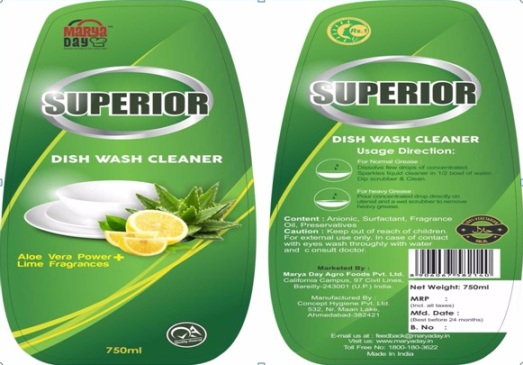 Marya Day Superior Dish Wash Cleaner Device mark 3128379 Trademark