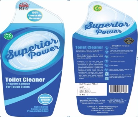 Marya Day Superior Power Toilet Cleaner Device mark 3128381 Trademark