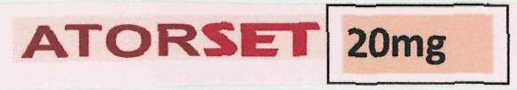 Atorset 20mg Device mark 3119547 Trademark
