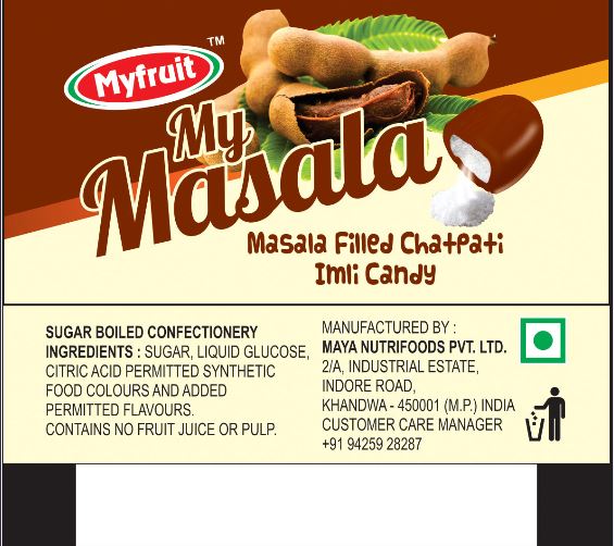 Myfruit My Masala Label Device mark 3136038 Trademark