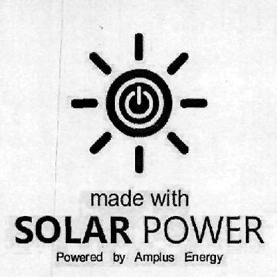 Made With Solar Power Powered By Amplus Energy Device mark 3117510 Trademark