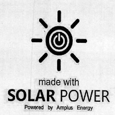 Made With Solar Power Powered By Amplus Energy Device mark 3117514 Trademark