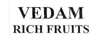 Vedam Rich Fruits Device mark 3121244 Trademark