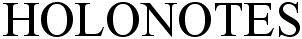 Holonotes Device mark 3121423 Trademark