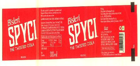 Bisleri Spyci The Twisted Cola Device mark 3190927 Trademark