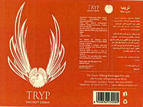 Tryp Energy Drink Device mark 3190949 Trademark