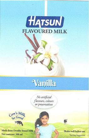 Hatsun Flavoured Milk Vanilla Device mark 3157738 Trademark