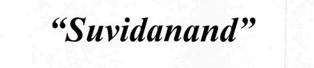 "suvidanand" Device mark 3165580 Trademark