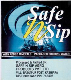 Safe 'n'sip, Device Of Puddles Of Water Device mark 3205646 Trademark