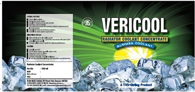 Vericool Radiator Collant Concentrate Summer Coolant With Device Device mark 3238157 Trademark