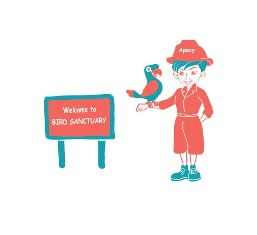 Welcome To Bird Sanctuary (device Of Girl) Device mark 3268748 Trademark