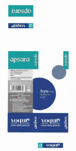 Apsara Vogue Extra Dark Pencils Device mark 3208064 Trademark