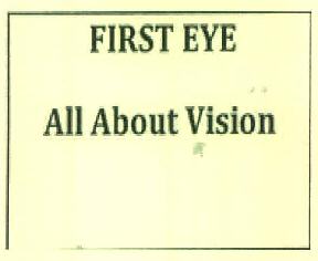 First Eye All About Vision Device mark 3307810 Trademark