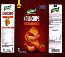 Bansiram Krunchips With Device Of Chips And Tomato Device mark 3331377 Trademark